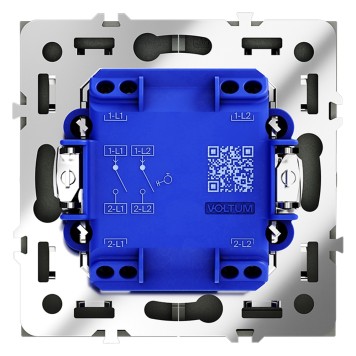 Выключатель 2-клавишный с самовозвратом Voltum S70 06 VLS020606-2