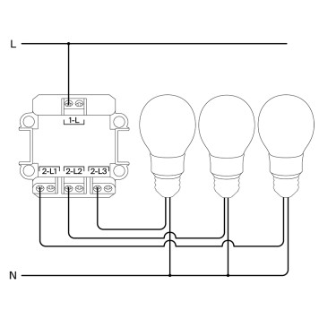 Выключатель 3-клавишный Voltum S70 05 VLS030105-4