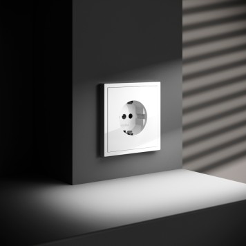 Розетка с заземлением Voltum S70 01 VLS040101-2