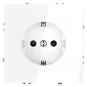 Розетка с заземлением и шторками Voltum S70 01 VLS040201-5
