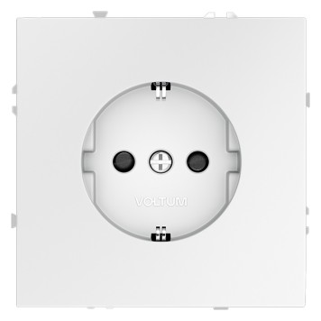 Розетка с заземлением и шторками Voltum S70 02 VLS040202-1