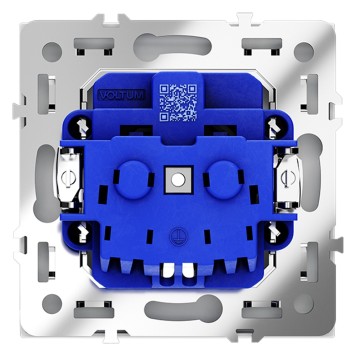 Розетка с заземлением и шторками Voltum S70 02 VLS040202-2