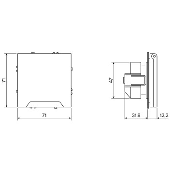 Розетка с заземлением, крышкой и шторками Voltum S70 08 VLS040308-3