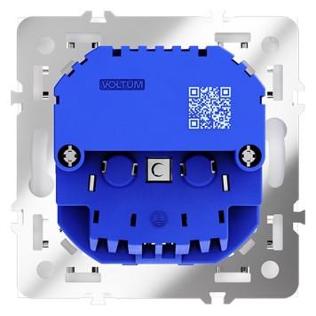 Розетка с заземлением, шторками и USB тип A+A Voltum S70 02 VLS040402-2