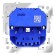 Розетка с заземлением, шторками и USB тип A+A Voltum S70 03 VLS040403