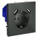 Розетка с заземлением, шторками и USB тип A+A Voltum S70 06 VLS040406