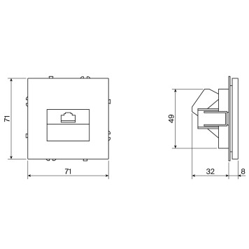 Розетка компьютерная Voltum S70 06 RJ-45 VLS060106-4