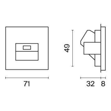 Розетка компьютерная Voltum S70 08 RJ-45 VLS060108-6