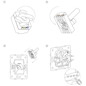Розетка компьютерная двойная Voltum S70 02 RJ-45 VLS060202-4