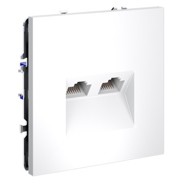 Розетка компьютерная двойная Voltum S70 02 RJ-45 VLS060202