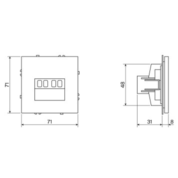 Розетка аудио Voltum S70 02 VLS060302-3