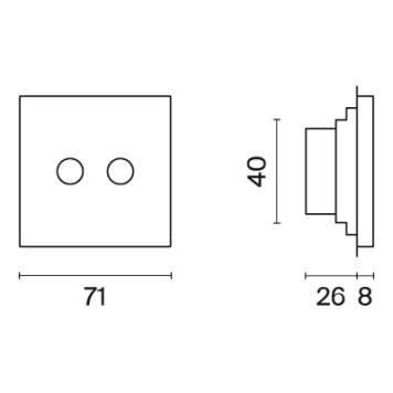 ТВ-розетка оконечная Voltum S70 05 VLS060405-6