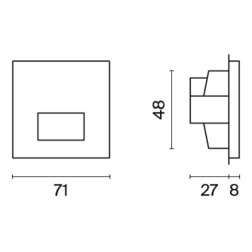 Встраиваемая LED подсветка Voltum S70 02 VLS070602-6
