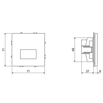 Встраиваемая LED подсветка с датчиком движения Voltum S70 06 VLS070706-3