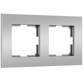 Рамка на 2 поста Werkel Slab серебро матовый W0022965