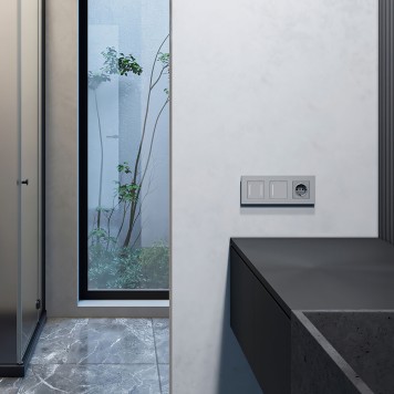 Рамка на 3 поста Werkel Slab серебро матовый W0032965-1