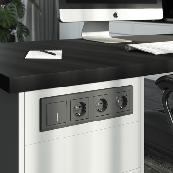 Рамка на 4 поста Werkel Stark графит матовый W0041864-1