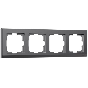 Рамка на 4 поста Werkel Stark графит матовый W0041864