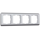 Рамка на 4 поста Werkel Stream серебряный W0042106