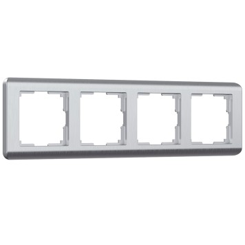 Рамка на 4 поста Werkel Stream серебряный W0042106