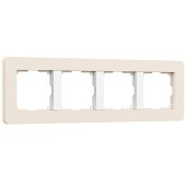 Рамка на 4 поста Werkel Split айвори/белый W0043066