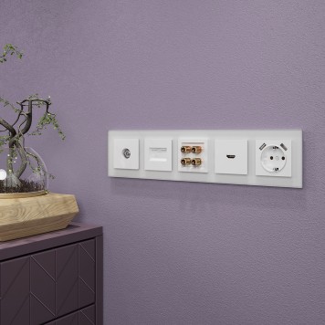 Рамка на 5 постов Werkel Favorit белый матовый W0051105-2