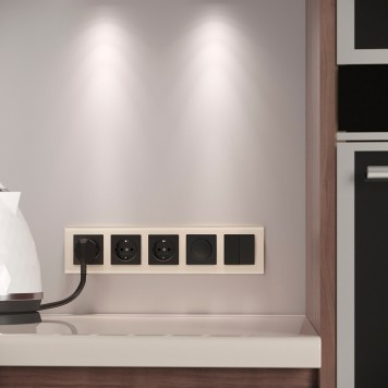 Рамка на 5 постов Werkel Favorit молочный W0051141-1