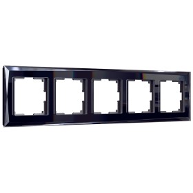Рамка на 5 постов Werkel Diamant черный W0051208
