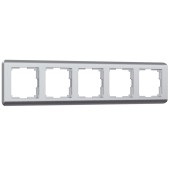 Рамка на 5 постов Werkel Stream серебряный W0052106