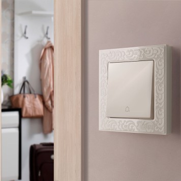 Кнопка звонка Werkel слоновая кость W1114503-1