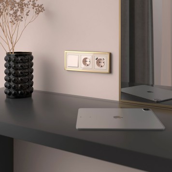 Клавиша для выключателя перекрестного Werkel айвори акрил W1119043-1