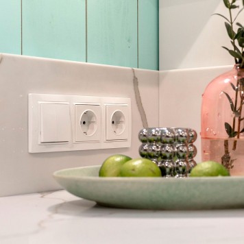 Выключатель 2-клавишный Werkel белый W1120001-1