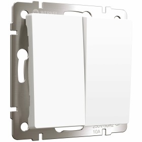 Выключатель 2-клавишный Werkel белый матовый W1120061