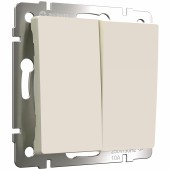 Выключатель 2-клавишный Werkel айвори матовый W1120062