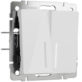 Выключатель 2-клавишный с подсветкой Werkel белый акрил W1120141