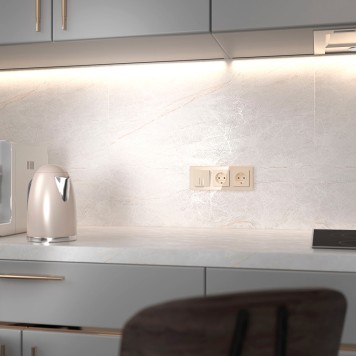 Выключатель 2-клавишный проходной с подсветкой Werkel айвори акрил W1122143-2