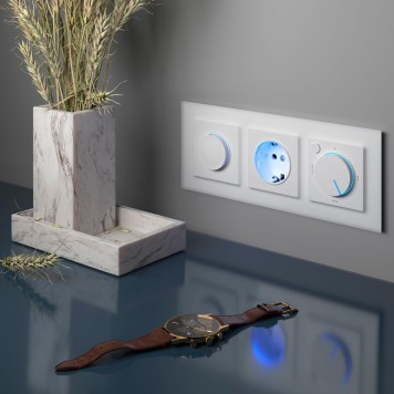 Диммер с подсветкой Werkel белый W1142101-2