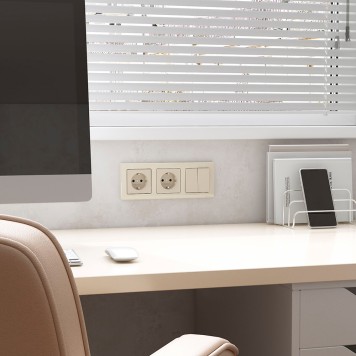 Розетка с заземлением Werkel айвори матовый W1171062-1