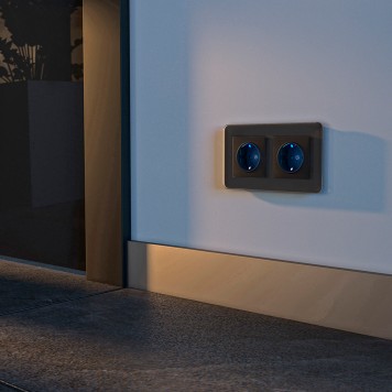 Розетка с подсветкой Werkel черный матовый W1171408-3