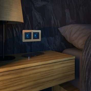 Розетка с подсветкой Werkel черный матовый W1171408-4