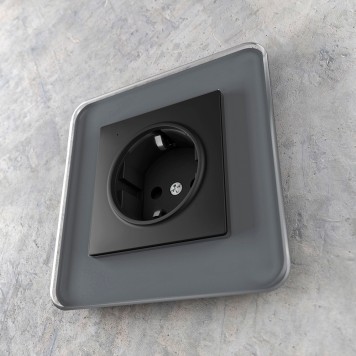 Розетка с подсветкой Werkel черный матовый W1171408-7