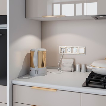 Розетка с заземлением, шторками и USBх2 Werkel белый W1171501-8