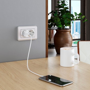 Розетка двойная с заземлением Werkel перламутровый рифленый W1172013-1