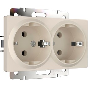 Розетка двойная с заземлением Werkel айвори матовый W1172062