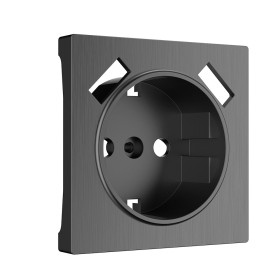 Накладка для розетки USB Werkel графит рифленый W1179504