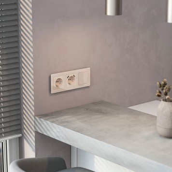 Накладка для розетки USB Werkel айвори акрил W1179543-1