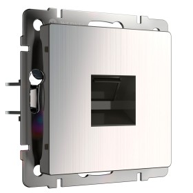 Розетка компьютерная Werkel Ethernet RJ-45 глянцевый никель W1181002