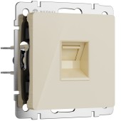 Розетка компьютерная Werkel Ethernet RJ-45 айвори акрил W1181043