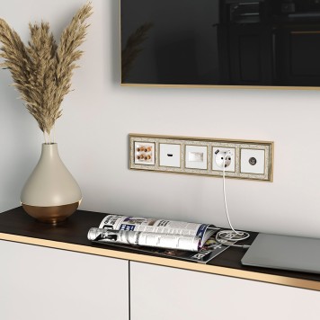 Розетка компьютерная двойная Werkel Ethernet RJ-45 белый W1181101-1