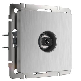 ТВ-розетка оконечная Werkel серебряный рифленый W1183009